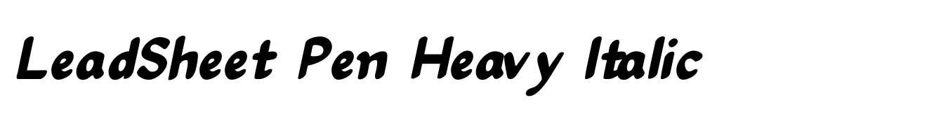 LeadSheet Pen Heavy Italic